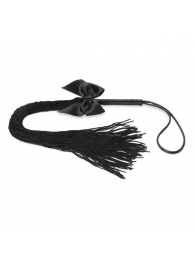 Чёрная плётка Lilly Whip Bijoux - Bijoux Indiscrets - купить с доставкой в Раменском