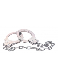 Наручники из металла с длинной цепочкой CHROME HANDCUFFS METAL HANDCUFFS W. KEY - NMC - купить с доставкой в Раменском