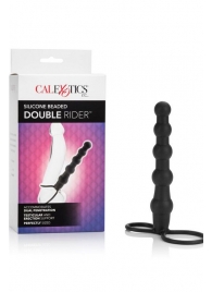 Насадка на пенис для двойного проникновения Silicone Beaded Double Rider - 14 см. - California Exotic Novelties - в Раменском купить с доставкой