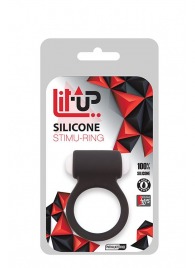 Чёрное эрекционное виброкольцо LIT-UP SILICONE STIMU RING 3 BLACK - Dream Toys - в Раменском купить с доставкой