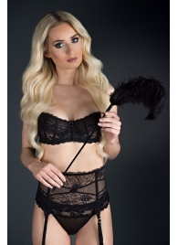 Стек с большим чёрным пером Large Feather Tickler - 65 см. - Blush Novelties - купить с доставкой в Раменском