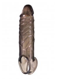 Дымчатая фаллическая насадка с подхватом и закрытой головкой - 16,2 см. - ToyFa - в Раменском купить с доставкой