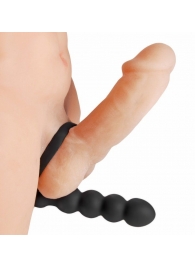 Насадка для двойного проникновения Double Fun Cock Ring with Double Penetration Vibe - XR Brands - в Раменском купить с доставкой