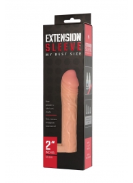 Телесная насадка-удлинитель Extension sleeve с подхватом - 17 см. - Sitabella - в Раменском купить с доставкой
