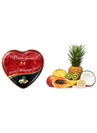 Массажная свеча с ароматом экзотических фруктов Bougie Massage Candle - 35 мл. - Plaisir Secret - купить с доставкой в Раменском