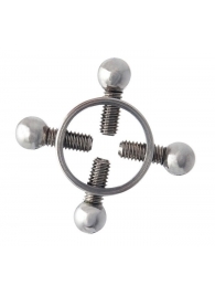 Серебристые зажимы для сосков на винтах - ToyFa - купить с доставкой в Раменском