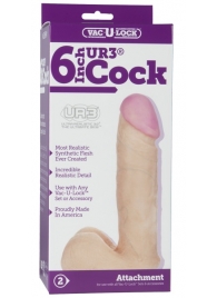Ультра реалистичная насадка Vac-U-Lock  6  ULTRASKYN Cock - 17,3 см. - Doc Johnson - купить с доставкой в Раменском