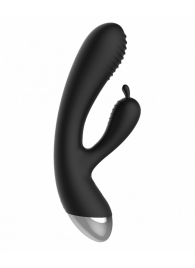 Чёрный вибратор E-Stimulation Rabbit Vibrator с электростимуляцией - 19 см. - Shots Media BV - купить с доставкой в Раменском