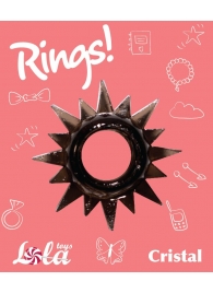 Чёрное эрекционное кольцо Rings Cristal - Lola Games - в Раменском купить с доставкой