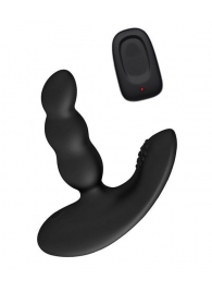 Черный силиконовый стимулятор простаты Levett Nitoc с пультом ДУ - Levett - в Раменском купить с доставкой