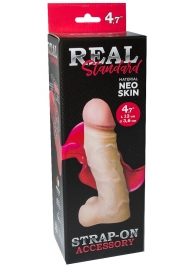 Реалистичная насадка с мошонкой REAL Standard - 15,5 см. - LOVETOY (А-Полимер) - купить с доставкой в Раменском