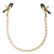 Чёрные с золотом зажимы на соски Gold Chain Nipple Clamps - Pipedream - купить с доставкой в Раменском