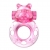 Розовое эрекционное виброкольцо на пенис Pink Bear - Baile - в Раменском купить с доставкой