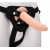 Телесный страпон на черных трусиках STRAP ON REAL DILDO - 20 см. - Dream Toys - купить с доставкой в Раменском