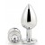 Серебристая анальная втулка с прозрачным кристаллом - 7,1 см. - Dream Toys - купить с доставкой в Раменском