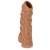 Телесная насадка с венками и открытой головкой Nude Sleeve L - 14 см. - KOKOS - в Раменском купить с доставкой