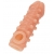Телесная закрытая насадка с шариками Cock Sleeve Size M - 15,6 см. - KOKOS - в Раменском купить с доставкой
