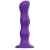 Фиолетовая насадка Strap-On-Me Dildo Geisha Balls size M - Strap-on-me - купить с доставкой в Раменском