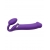 Фиолетовый безремневой вибрострапон Silicone Bendable Strap-On - size XL - Strap-on-me - купить с доставкой в Раменском