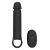 Черная насадка-удлинитель с вибрацией Vibrating Extender With Remote - Dream Toys - в Раменском купить с доставкой