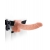 Телесный полый страпон с вибрацией Vibrating Hollow Strap-On with Balls - 24 см. - Pipedream - купить с доставкой в Раменском