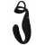 Черное эрекционное кольцо со стимуляцией промежности и анальной пробкой Cock Ring with RC Prostate Plug - Orion - в Раменском купить с доставкой