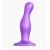 Фиолетовая насадка Strap-On-Me Dildo Plug Curvy size M - Strap-on-me - купить с доставкой в Раменском