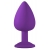 Большая фиолетовая анальная пробка Emotions Cutie Large с голубым кристаллом - 10 см. - Lola Games - купить с доставкой в Раменском