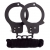 Чёрные наручники из листового металла в комплекте с веревкой BONDX METAL CUFFS LOVE ROPE SET - Dream Toys - купить с доставкой в Раменском