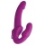 Ярко-розовый безремневой вибрострапон Evoke Vibrating Strapless Silicone Strap-on Dildo - XR Brands - купить с доставкой в Раменском