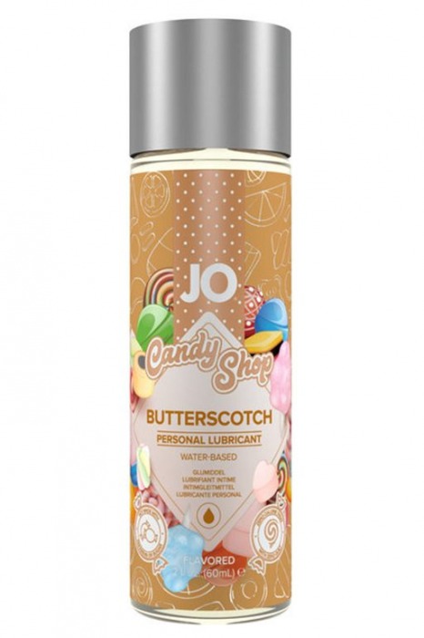 Смазка на водной основе Candy Shop Butterscotch с ароматом ирисок - 60 мл. - System JO - купить с доставкой в Раменском