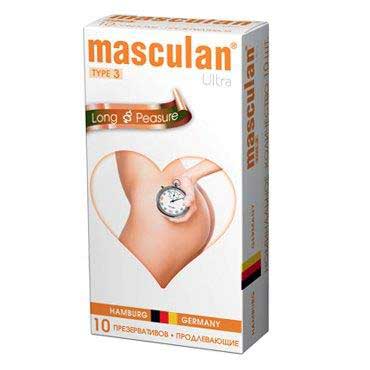 Розовые презервативы Masculan Ultra Long Pleasure с колечками, пупырышками и продлевающим эффектом - 10 шт. - Masculan - купить с доставкой в Раменском