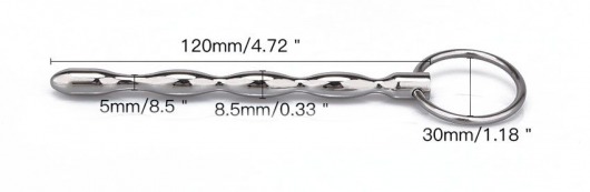 Металлический уретральный плаг с кольцом - Notabu - купить с доставкой в Раменском