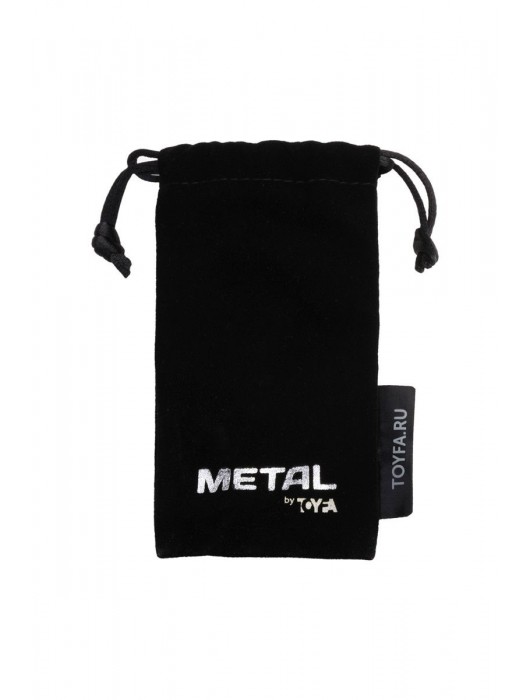 Серебристая коническая анальная пробка с красным кристаллом - 8 см. - ToyFa - купить с доставкой в Раменском