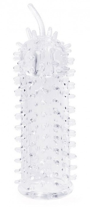 Закрытая рельефная насадка Crystal sleeve с усиками - 12 см. - Erowoman-Eroman - в Раменском купить с доставкой