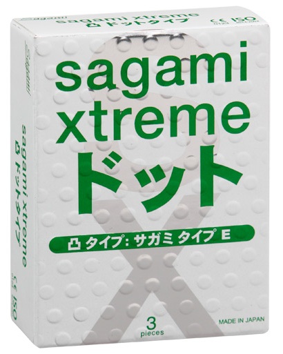 Презервативы Sagami Xtreme SUPER DOTS с точками - 3 шт. - Sagami - купить с доставкой в Раменском