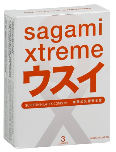 Ультратонкие презервативы Sagami Xtreme SUPERTHIN - 3 шт. - Sagami - купить с доставкой в Раменском