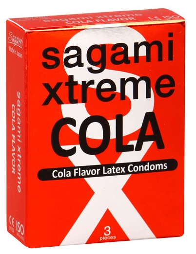 Ароматизированные презервативы Sagami Xtreme COLA - 3 шт. - Sagami - купить с доставкой в Раменском