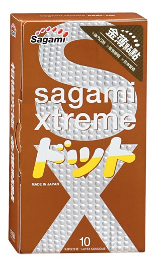 Презервативы Sagami Xtreme FEEL UP с точечной текстурой и линиями прилегания - 10 шт. - Sagami - купить с доставкой в Раменском