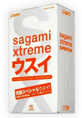 Ультратонкие презервативы Sagami Xtreme SUPERTHIN - 15 шт. - Sagami - купить с доставкой в Раменском