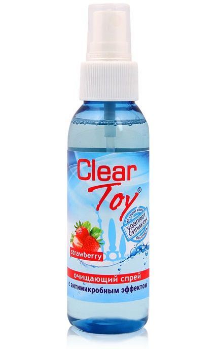 Очищающий спрей для игрушек CLEAR TOY Strawberry - 100 мл. - Биоритм - купить с доставкой в Раменском