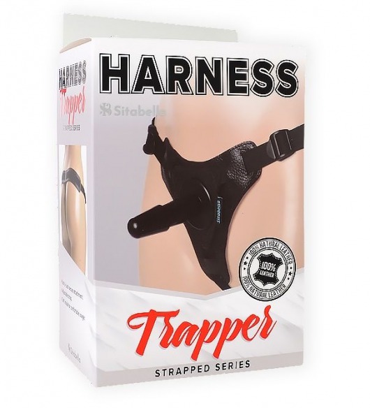 Чёрные трусики с плугом HARNESS Trapper - размер M-XL - Sitabella - купить с доставкой в Раменском