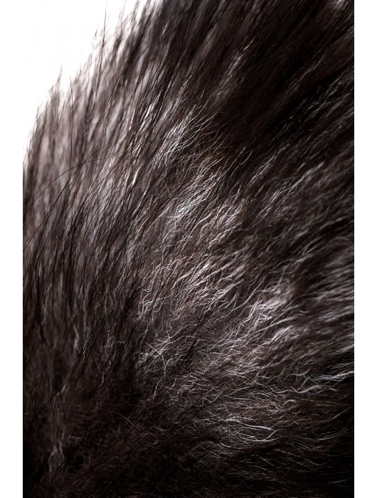 Серебристая металлическая анальная втулка с хвостом чернобурой лисы - размер S - ToyFa - купить с доставкой в Раменском