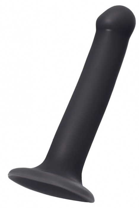 Черный фаллос на присоске Silicone Bendable Dildo M - 18 см. - Strap-on-me - купить с доставкой в Раменском