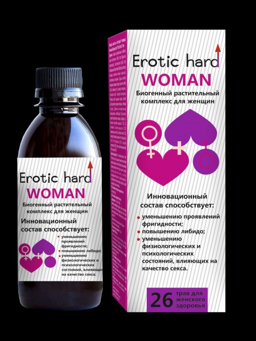 Женский биогенный концентрат для повышения либидо Erotic hard Woman - 250 мл. - Erotic Hard - купить с доставкой в Раменском