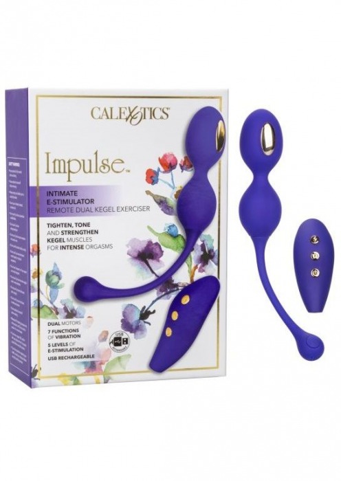 Фиолетовые виброшарики с электростимуляцией Impulse Intimate E-Stimulator Dual Kegel - California Exotic Novelties - купить с доставкой в Раменском