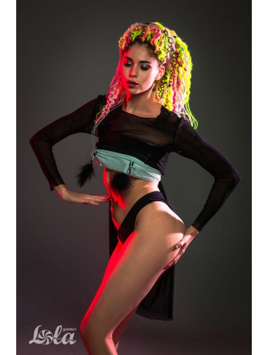 Зажимы на соски с черным пухом Euphoric - Lola Games - купить с доставкой в Раменском