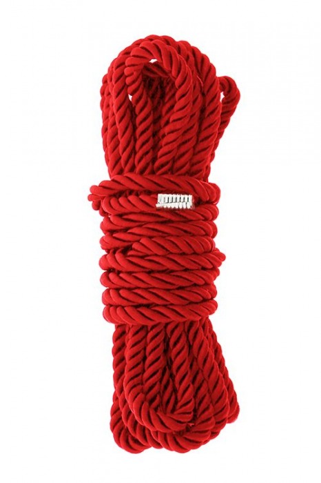 Красная веревка для шибари DELUXE BONDAGE ROPE - 5 м. - Dream Toys - купить с доставкой в Раменском