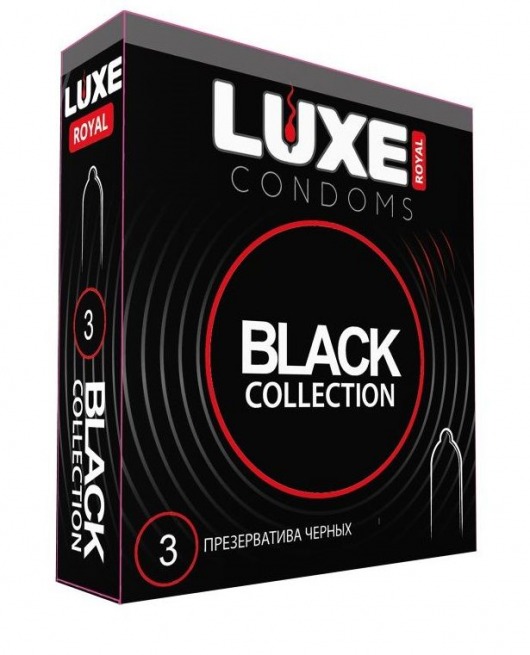 Черные презервативы LUXE Royal Black Collection - 3 шт. - Luxe - купить с доставкой в Раменском