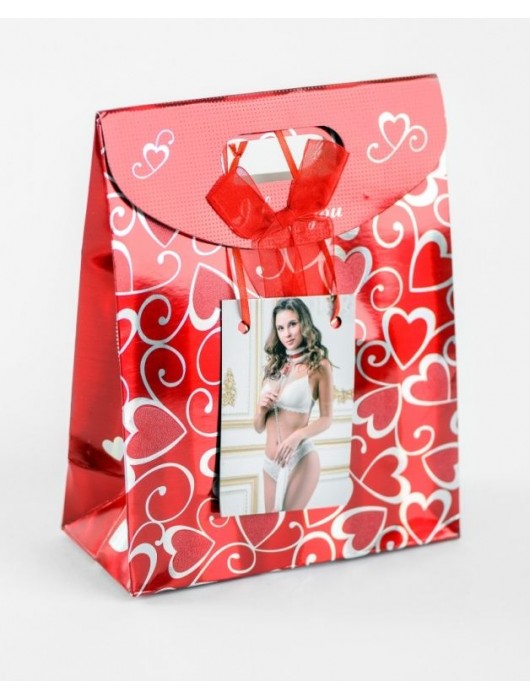 Бело-красный ошейник из натуральной кожи с нежным мехом - БДСМ Арсенал - купить с доставкой в Раменском